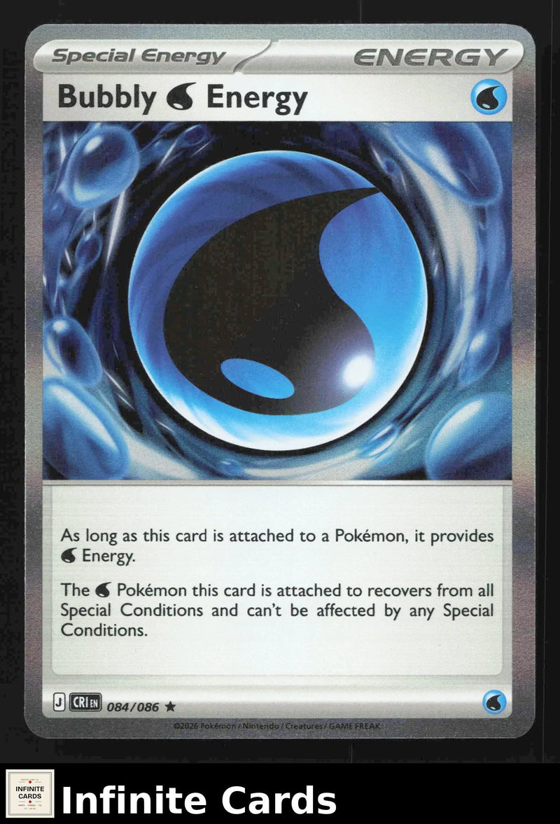 2026 Mega Evolutions: Chaos Rising Bubbly Energy 084/086 Holo Uncommon NM