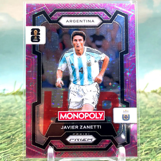 2026 Monopoly FIFA World Cup Javier Zanetti #5 Pink Stars Tokens Argentina KM107 - Soccer Card Single