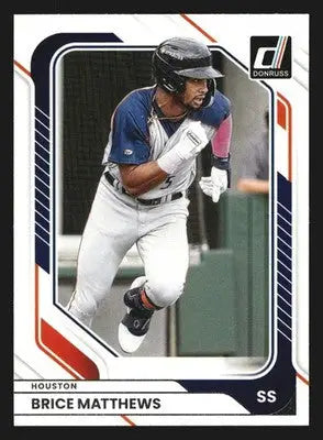 2026 Panini Donruss #38 Brice Matthews Houston - Baseball Card Single