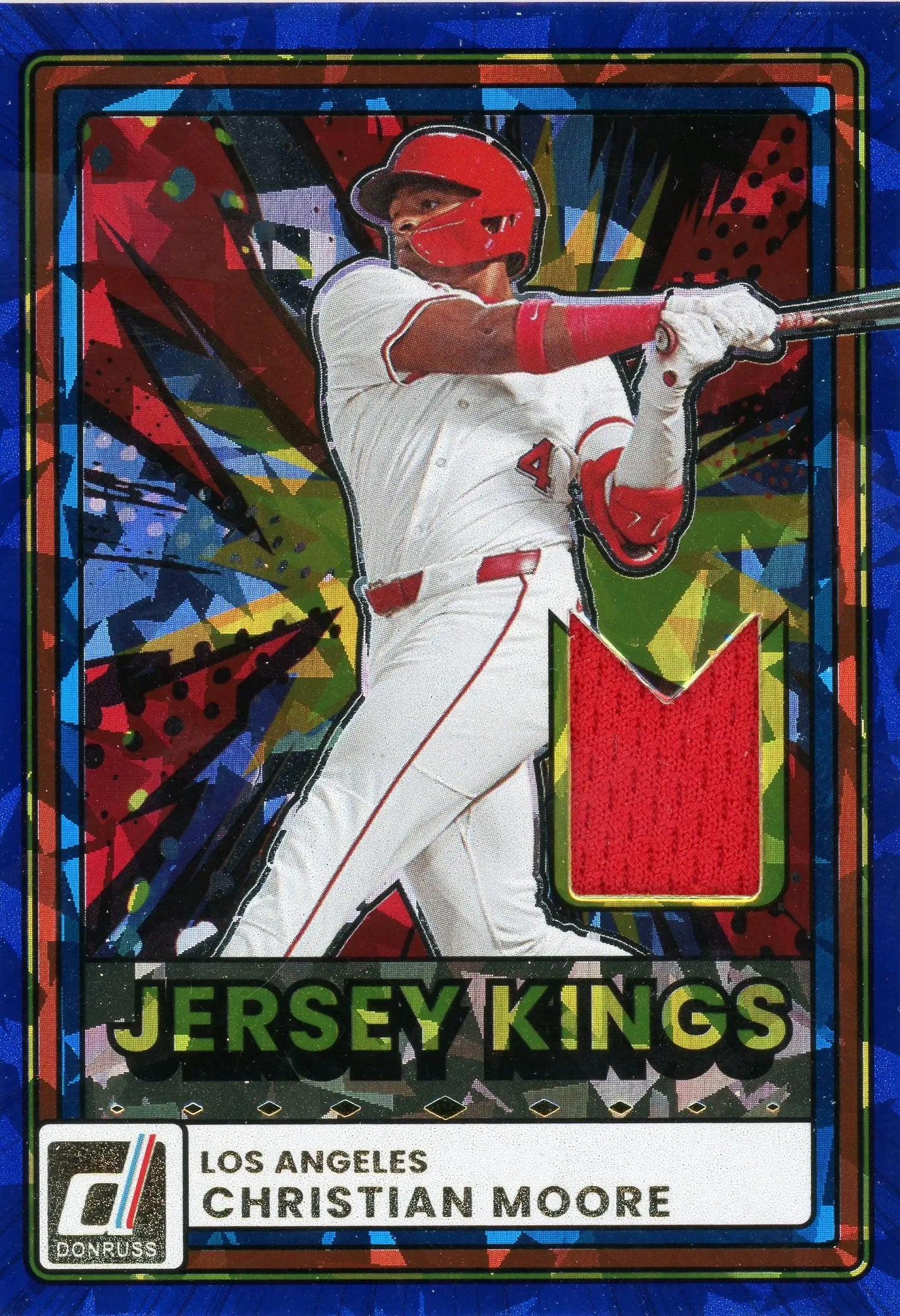 2026 Panini Donruss Jersey Kings #JK-CM Christian Moore Blue Ice Relic - Baseball Card Single