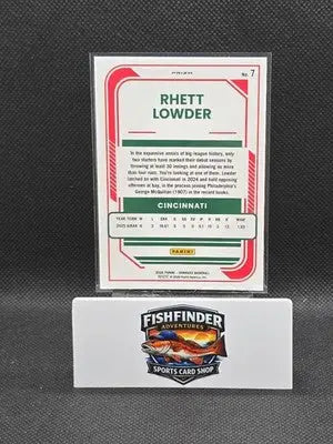 2026 Panini Donruss Optic Rhett Lowder #7 Orange Velocity Cincinnati Reds