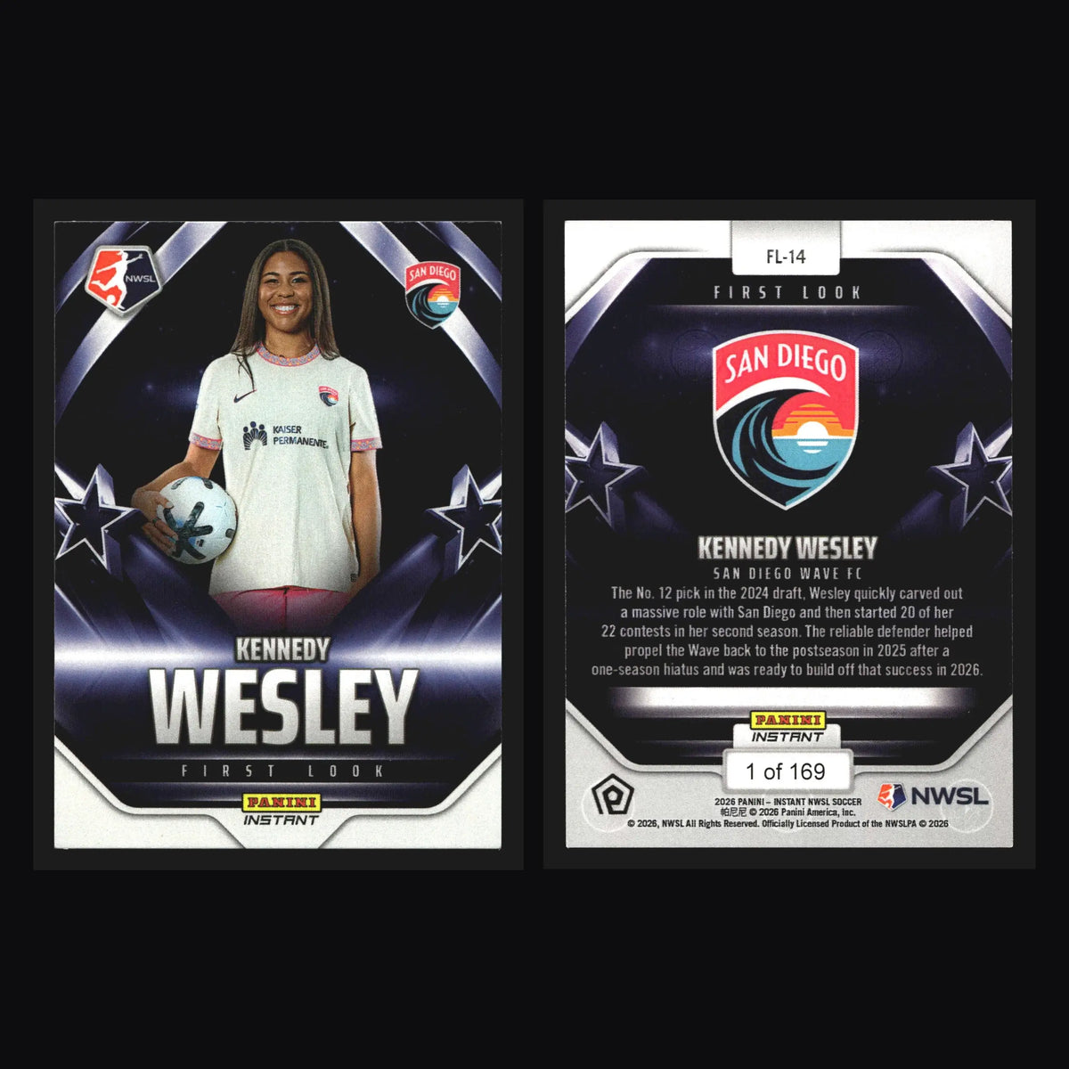 2026 Panini Instant NWSL First Look Kennedy Wesley #FL-14 /169 - Soccer Card Single