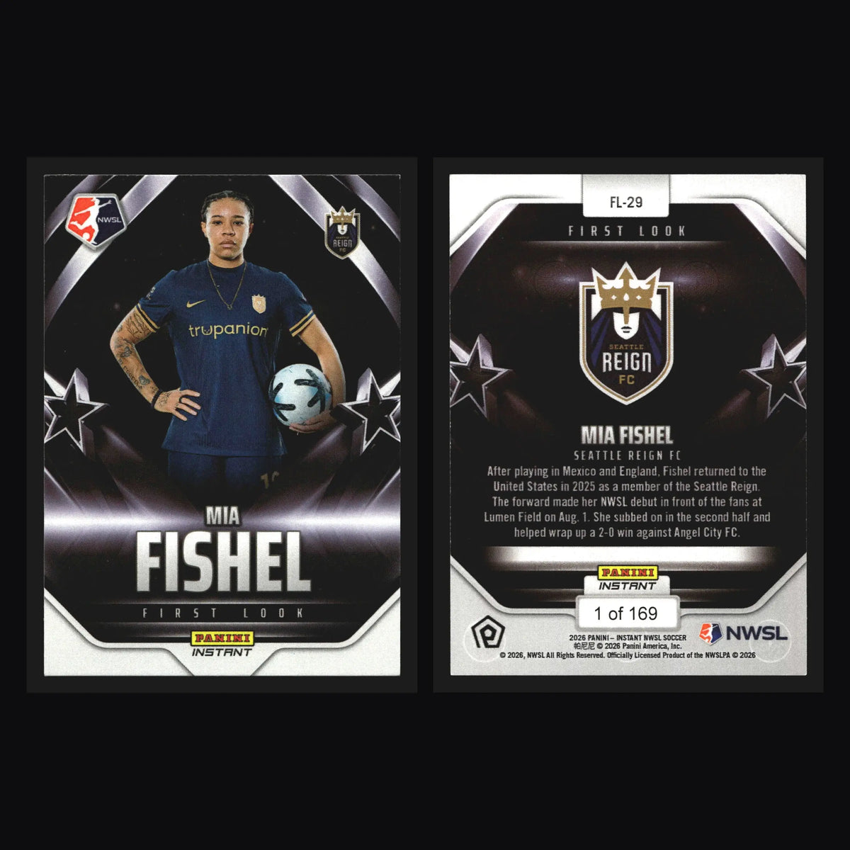 2026 Panini Instant NWSL First Look Mia Fishel #FL-29 /169 - Soccer Card Single