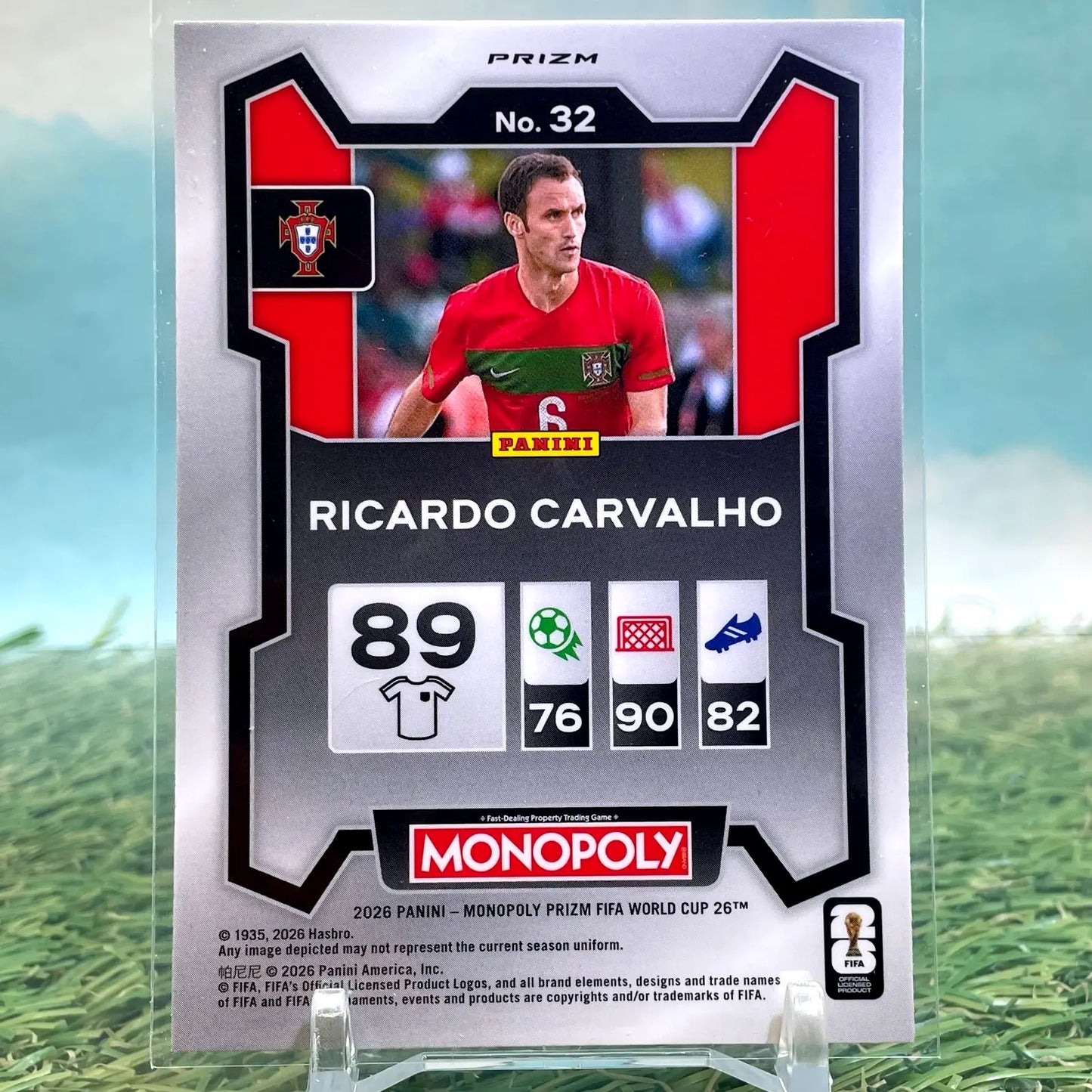 2026 Panini Monopoly FIFA World Cup Ricardo Carvalho Blue Wave Portugal CG59 - Soccer Card Single