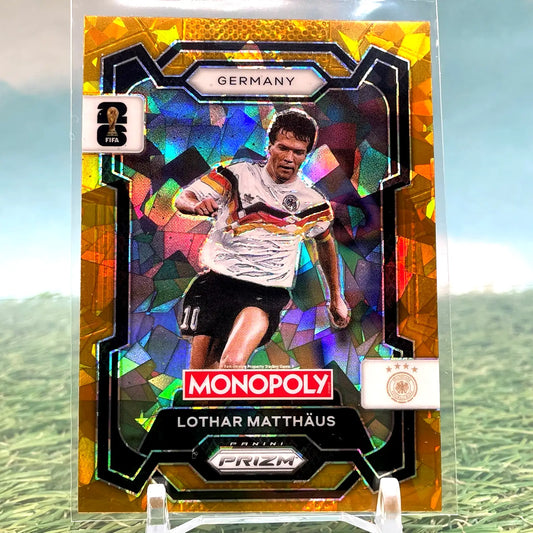 2026 Panini Monopoly Prizm FIFA World Cup Lothar Matthaus #64 Gold Cracked Ice - Soccer Card Single