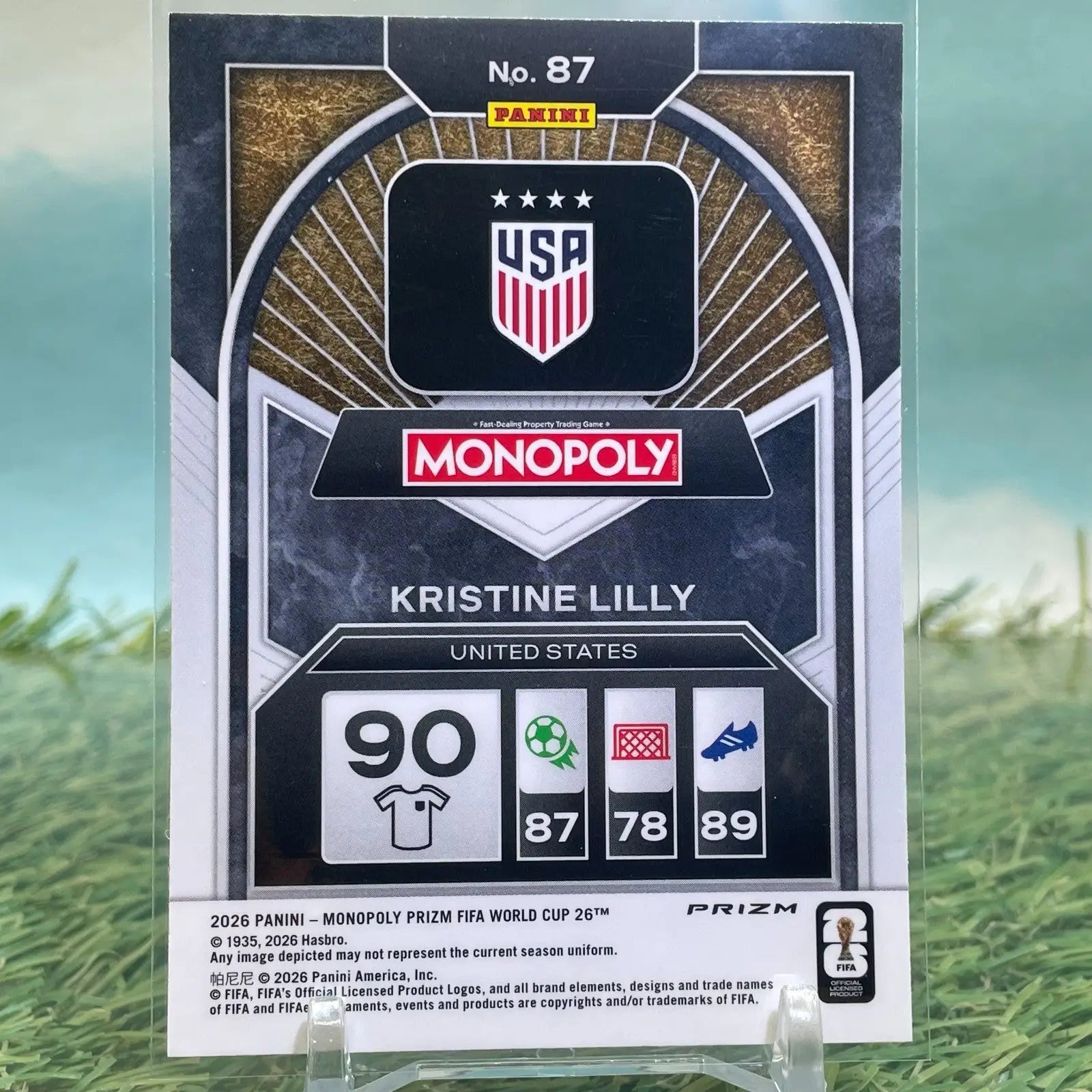 2026 Panini Monopoly Prizm Gold Cracked Ice Kristine Lilly USA FIFA KM88 - Other