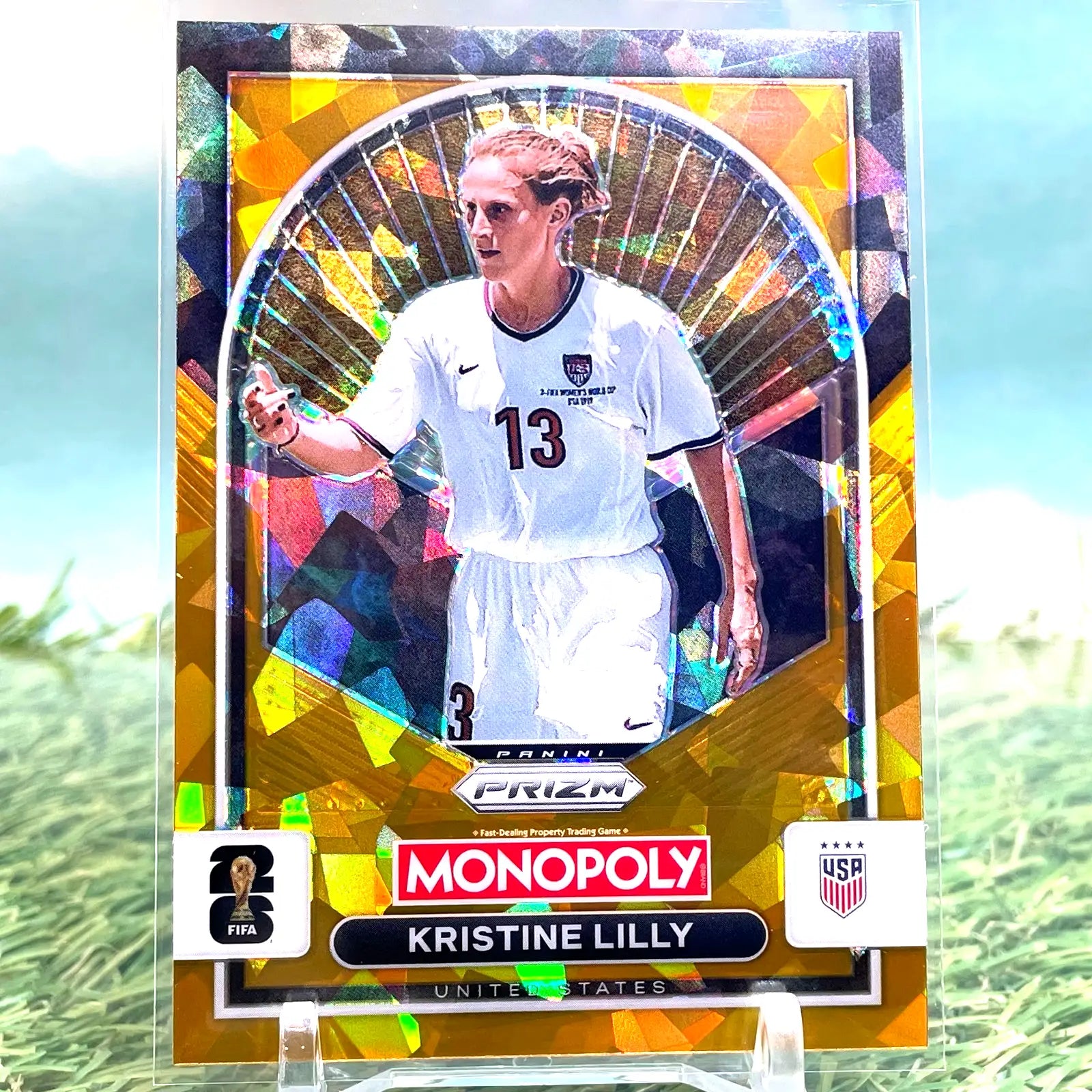 2026 Panini Monopoly Prizm Gold Cracked Ice Kristine Lilly USA FIFA KM88 - Other