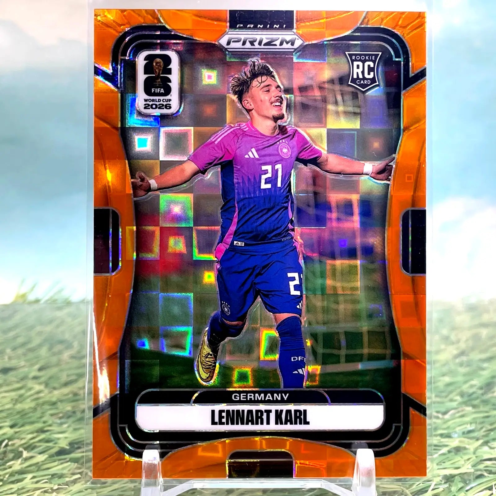 2026 Panini Prizm FIFA World Cup Lennart Karl #58 Rookie RC Orange Pandora /215