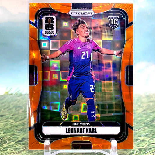 2026 Panini Prizm FIFA World Cup Lennart Karl #58 Rookie RC Orange Pandora /215 - Soccer Card Single