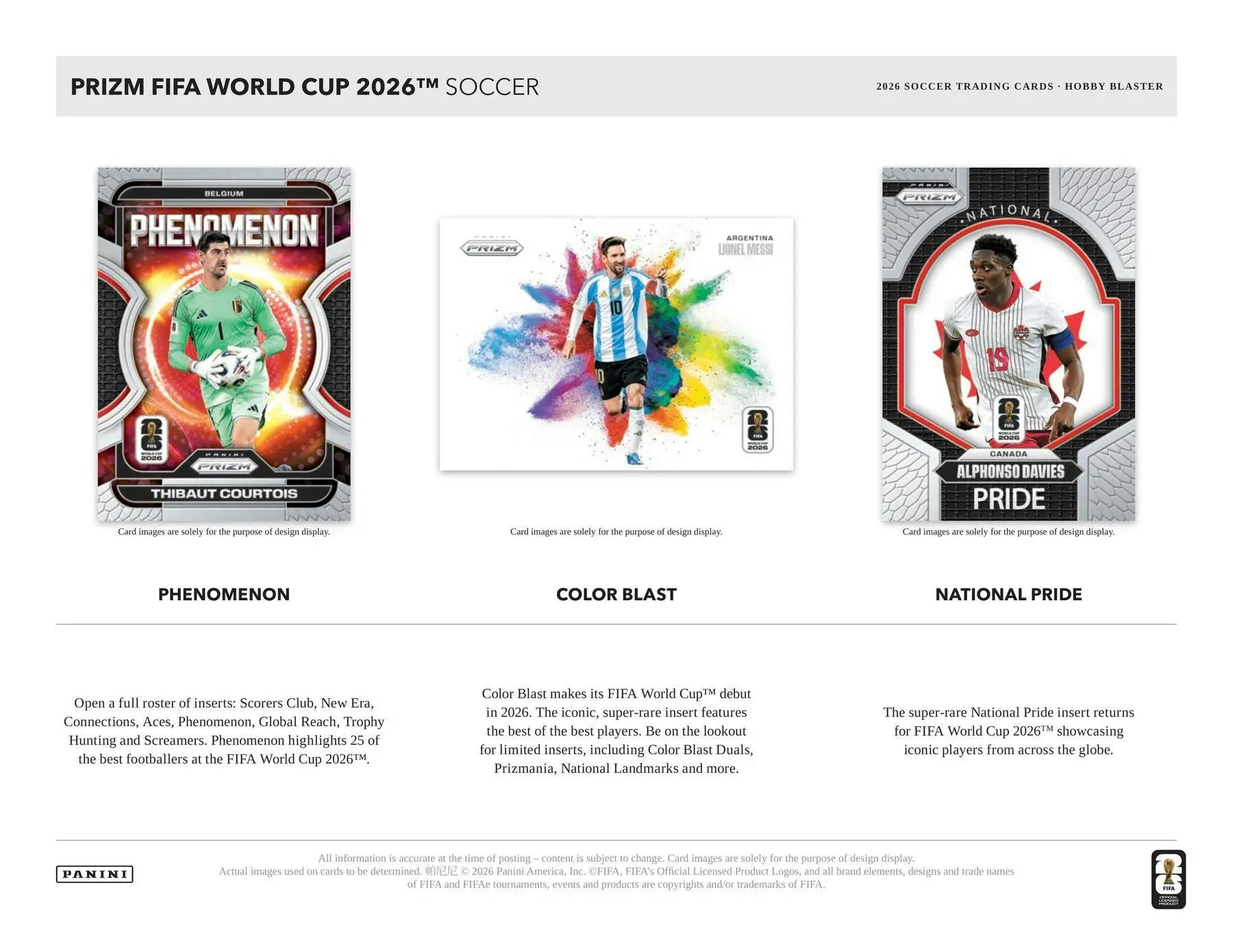 2026 Panini Prizm FIFA World Cup Soccer Hobby Box | Columbia Sports Cards - Soccer Card Box