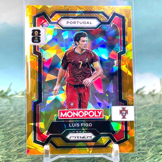 2026 Panini Prizm Monopoly LUIS FIGO FIFA World Cup Gold Ice #31 KM89 - Soccer Card Single