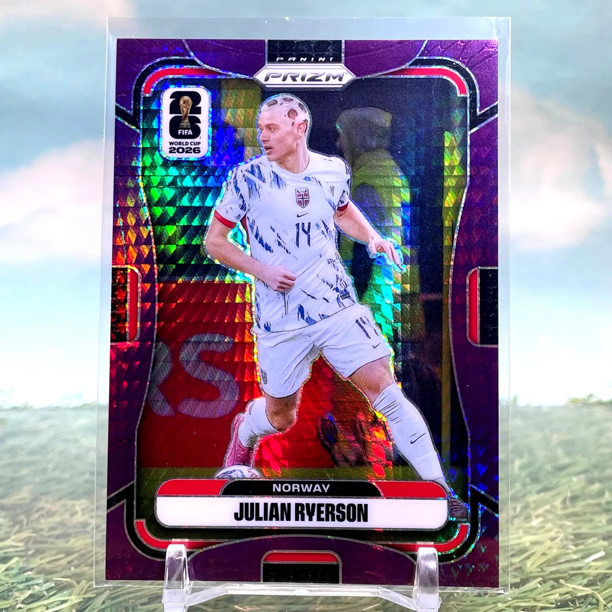 2026 Panini Prizm World Cup Julian Ryerson Purple Hyper #/299 Norway - Soccer Card Single
