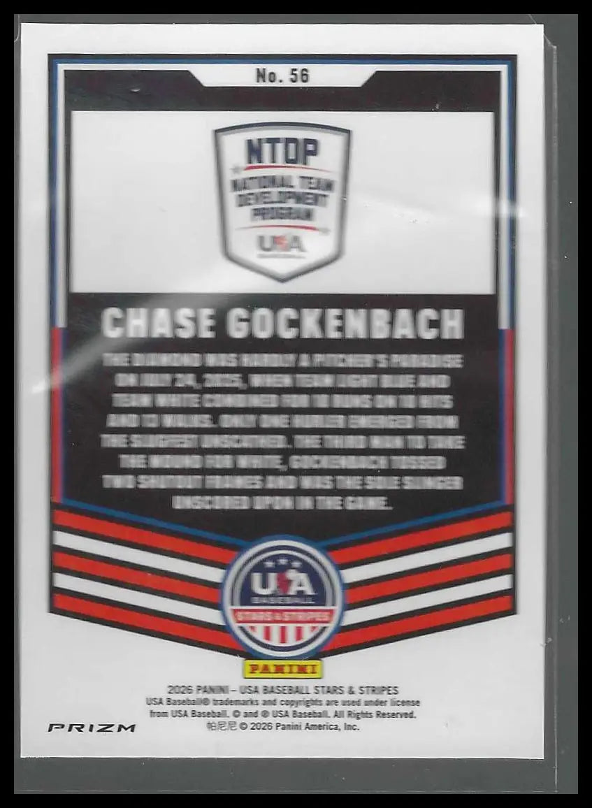 2026 Panini Stars & Stripes Prizm #15 Grant Sperandio Base Prizms Silver - Baseball Card Single