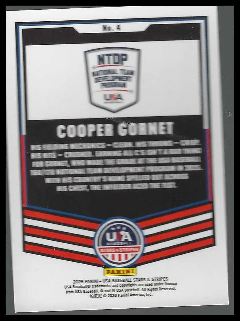 2026 Panini Stars & Stripes Prizm USA Baseball #111 Gavin McMillan - Baseball Card Single