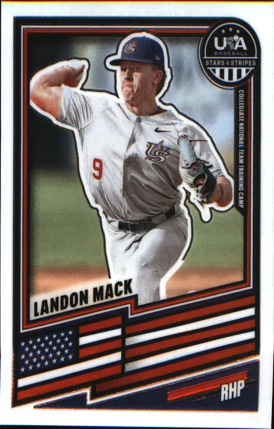 2026 Panini Stars & Stripes Prizm USA Baseball #112 Landon Mack