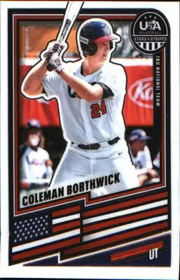 2026 Panini Stars & Stripes Prizm USA Baseball #170 Coleman Borthwick