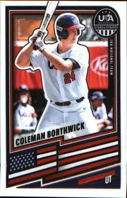 2026 Panini Stars & Stripes Prizm USA Baseball #170 Coleman Borthwick