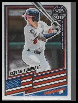 2026 Panini Stars & Stripes Prizm USA Baseball #193 Keelan Zumwalt