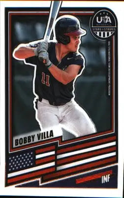 2026 Panini Stars & Stripes Prizm USA Baseball #49 Bobby Villa