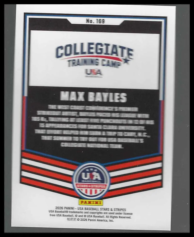 2026 Panini Stars & Stripes Prizm USA Baseball #63 Brady Buenik - Baseball Card Single