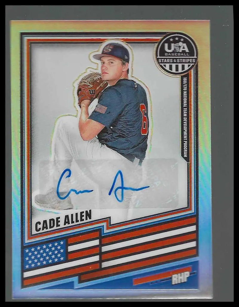 2026 Panini Stars & Stripes Prizm USA Baseball Autograph #174 Cade Allen