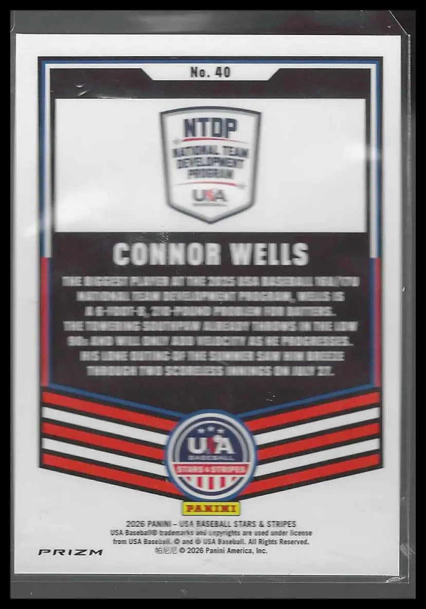 2026 Panini Stars & Stripes Prizm USA Baseball Silver #56 Chase Gockenbach - Baseball Card Single