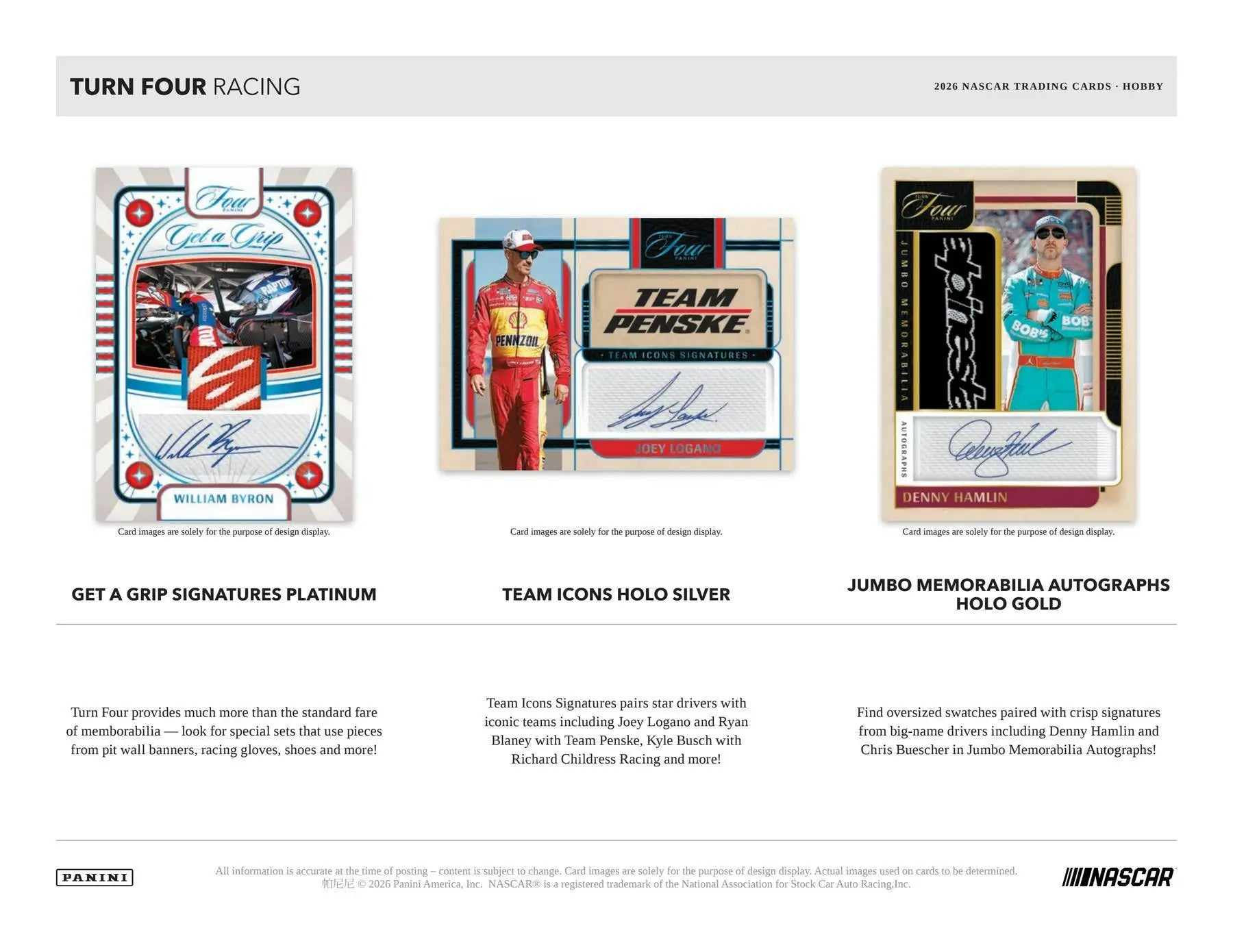 2026 Panini Turn Four Racing Hobby Box | Columbia Sports Cards - Racing Card Box