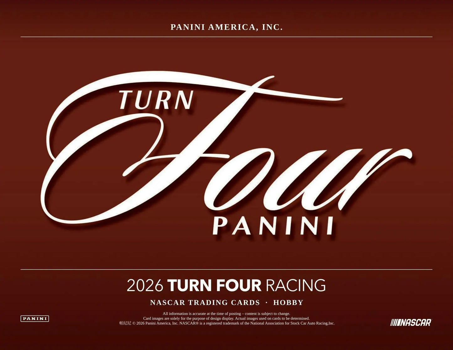 2026 Panini Turn Four Racing Hobby Box | Columbia Sports Cards - Racing Card Box