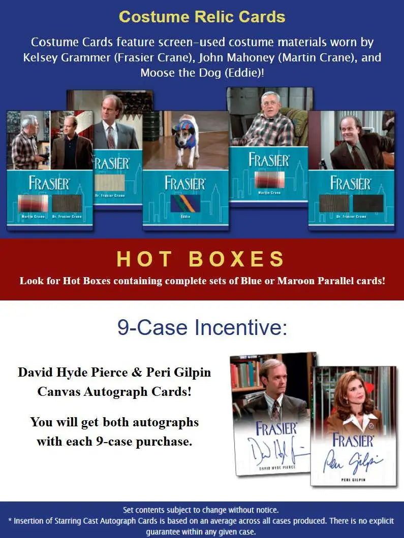 2026 Rittenhouse Frasier Premiere Edition Hobby Box - Entertainment Card Box