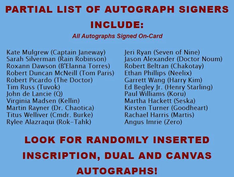 2026 Rittenhouse Star Trek Voyager Archives & Inscriptions Hobby Box | Columbia Sports Cards - Star Trek Card Box