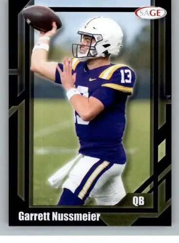 2026 Sage Retail Black #13 Garrett Nussmeier NM-MT ID:80664 - Football Card Single
