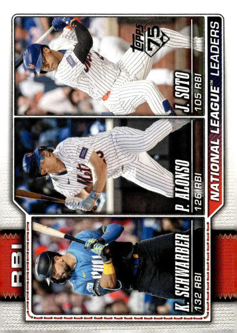 2026 Topps #11 Juan Soto/Kyle Schwarber/Pete Alonso NM-MT New York Mets/Philadelphia Phillies Baseball Card