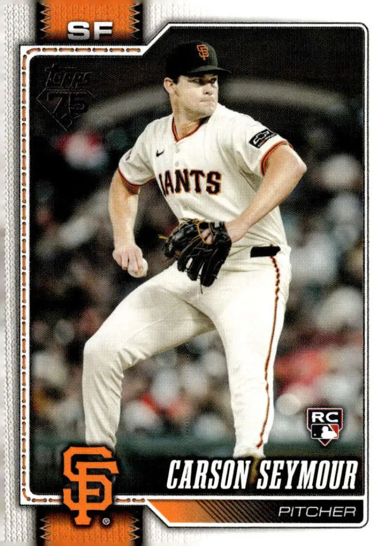 2026 Topps #112 Carson Seymour NM-MT RC Rookie San Francisco Giants Baseball Card