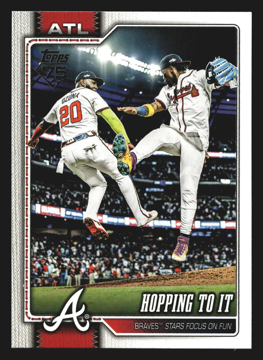 2026 Topps #118 Hopping To It Ronald Acuna Jr Marcell Ozuna Atlanta Braves - Baseball Card Single