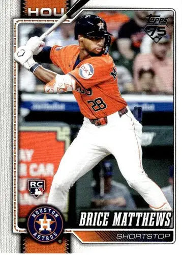 2026 Topps #132 Brice Matthews NM-MT RC Rookie Astros ID:81806 - Baseball Card Single