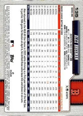 2026 Topps #135 Alex Bregman NM-MT Red Sox ID:82126 - Baseball Card Single