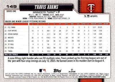 2026 Topps #149 Travis Adams