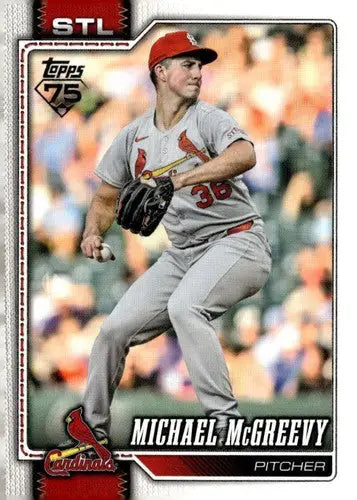 2026 Topps #161 Michael McGreevy NM-MT Cardinals ID:81816 - Baseball Card Single