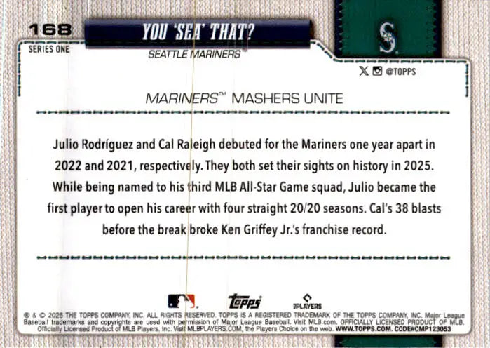 2026 Topps #168 You ’Sea’ That? - Baseball Card Single