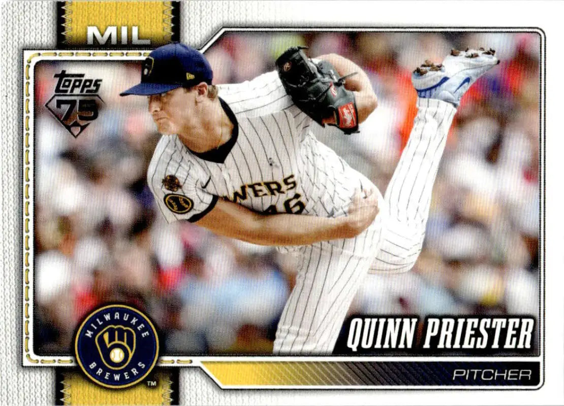 2026 Topps #186 Quinn Priester NM-MT Milwaukee Brewers Baseball Card