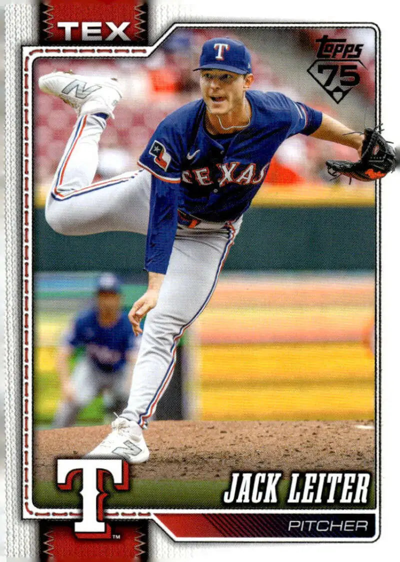 2026 Topps #208 Jack Leiter NM-MT Texas Rangers Baseball Card