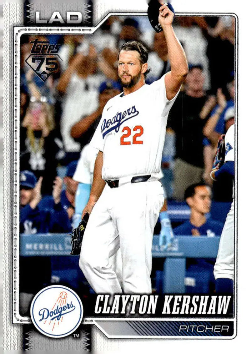 2026 Topps #22 Clayton Kershaw NM-MT Los Angeles Dodgers Baseball Card