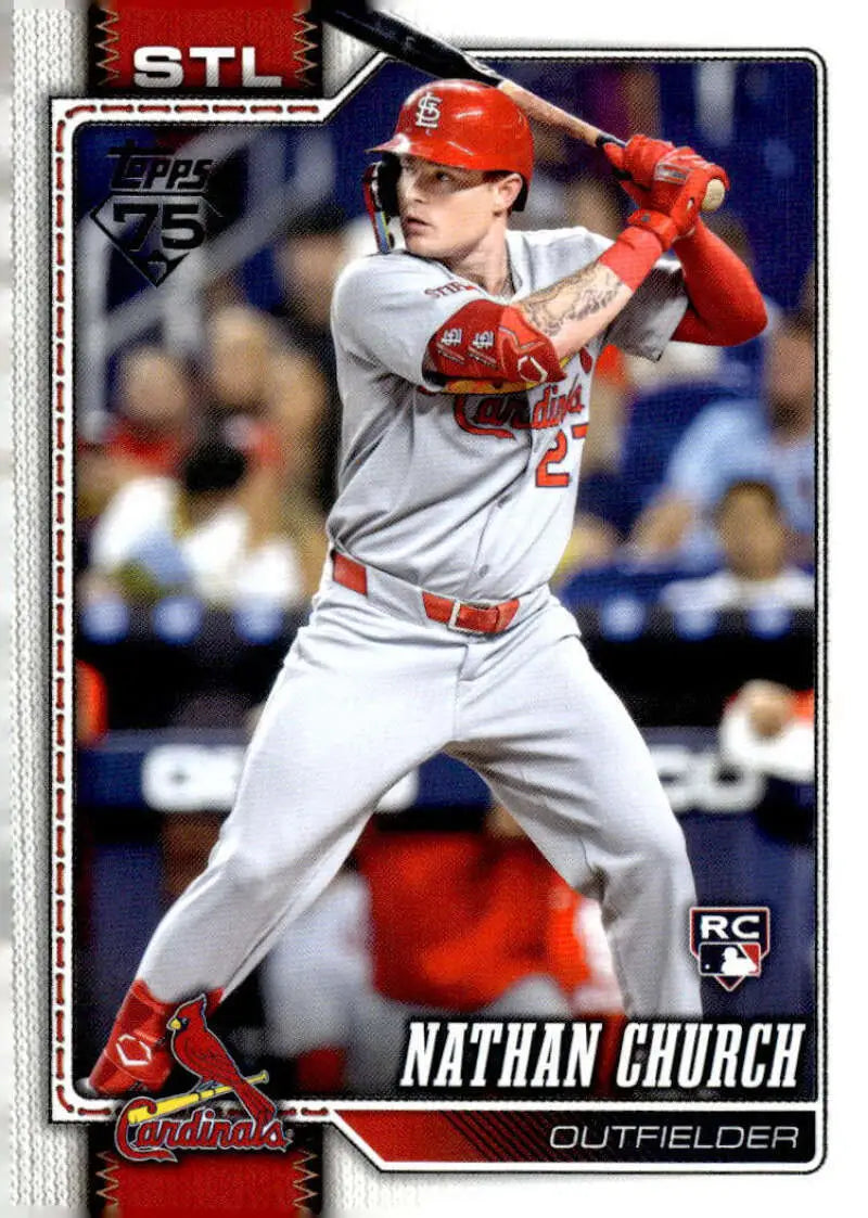2026 Topps #24 Nathan Church NM-MT RC Rookie St. Louis Cardinals Baseball Card