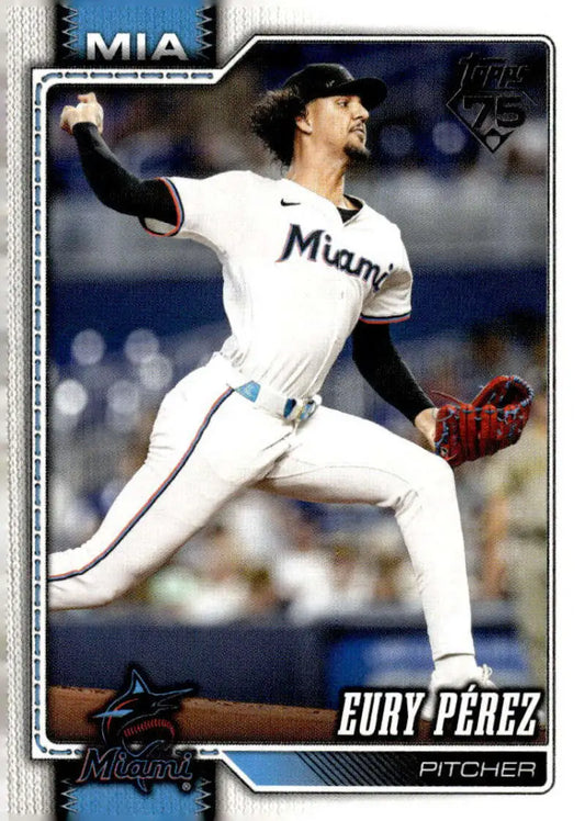 2026 Topps #285 Eury Perez NM-MT Miami Marlins Baseball Card