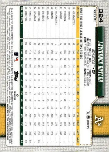 2026 Topps #324 Lawrence Butler NM-MT ID:81906 - Baseball Card Single