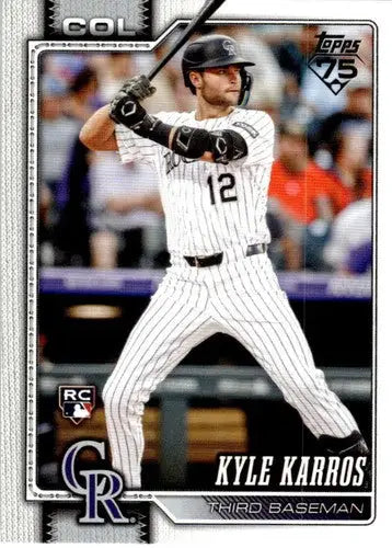 2026 Topps #334 Kyle Karros NM-MT RC Rookie Rockies ID:82085 - Baseball Card Single