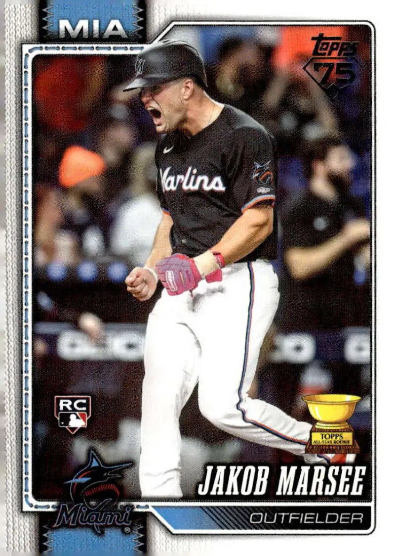 2026 Topps #37 Jakob Marsee NM-MT RC Rookie Miami Marlins Baseball Card