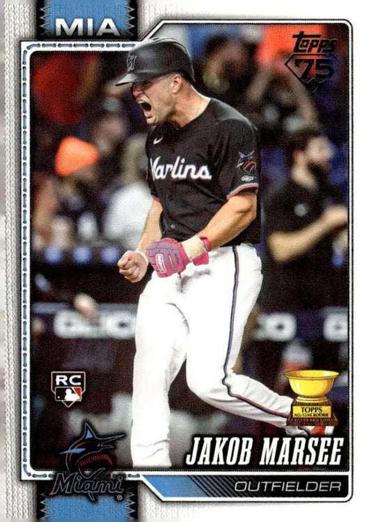 2026 Topps #37 Jakob Marsee NM-MT RC Rookie Miami Marlins Baseball Card