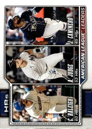 2026 Topps #38 Aaron Judge/Cal Raleigh/Junior Caminero NM-MT League Lea ID:82211 - Baseball Card Single