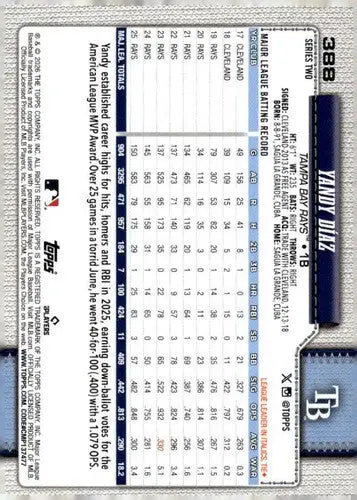 2026 Topps #388 Yandy Diaz NM Near Mint Rays ID:83268 - Baseball Card Single